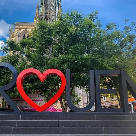 T3 Flat Moderne Sur 2 Etages Metro Parking Free Entrance Autonome * 루앙